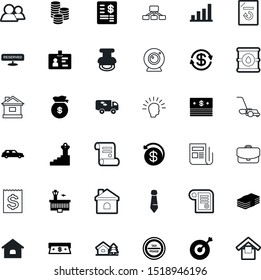 business vector icon set such as: paperwork, accurate, cancel, chemical, communication, van, receive, approval, courier, genius, buy, employee, wheel, stamper, signature, male, rounded, grow