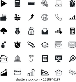 business vector icon set such as: estate, wood, buttons, motion, hat, study, gold, downward, loss, city, residence, earth, necktie, technical, machine, math, treasure, trend, cap, knowledge, gear