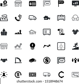 business vector icon set such as: industrial, page, sofa, metrics, refinery, 3d, crisis, product, climb, infographics, circle, circulate, chair, month, boss, square, fee, information, light