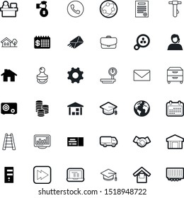 business vector icon set such as: safety, partnership, sound, audio, icons, briefcase, scroll, tie, metal, architecture, landscaping, round, brief, display, coins, development, focus, grey, search