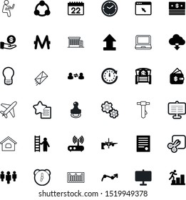 business vector icon set such as: cottage, airline, homepage, holiday, two, tool, electric, wheel, rubber, antique, bright, discount, wish, number, scissors, set, bell, wishlist, industrial, factory