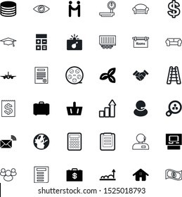 business vector icon set such as: living, graduate, usd, warehouse, men, desk, debt, cinematography, natural, luxury, sofa, address, teamwork, shipping, page, movie, debit, salary, bill, friendly