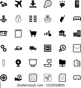 business vector icon set such as: voyage, industrial, board, total, luxury, scissor, handle, online, key, sport, hall, opportunity, archive, protection, furniture, time, label, frame, creative, media