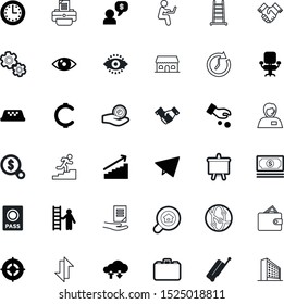 business vector icon set such as: businessman, natural, aircraft, voyage, industry, accurate, front, cafe, holding, ball, certificate, printout, earnings, tax, analysis, new, palm, comfortable, suit