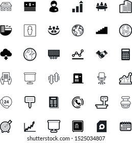 business vector icon set such as: female, environment, portrait, warehouse, rounded, development, chair, validate, colleagues, way, check, exterior, vehicle, calculation, trailer, coverage, down