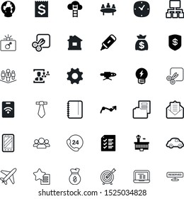 business vector icon set such as: large, workplace, reataurant, room, connect, commerce, price, map, pipes, 24h, cog, envelope, toy, top, construction, new, invoice, folder, neck, bill, dartboard