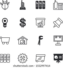 business vector icon set such as: expensive, preferences, gate, pay, human, cash, mobile, website, quick, set, stock, express, dollar, facade, announcement, front, sparkle, truck, whiteboard, shop