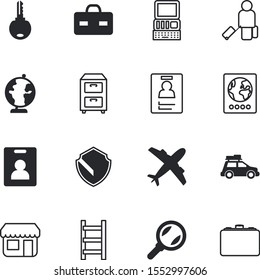 business vector icon set such as: padlock, speed, construction, stairway, global, geography, portable, connection, site, cafe, folder, exploration, magnifier, sport, encryption, adventure, seek