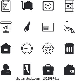 Business Vector Icon Set Such As: Cash, Garbage, Housing, Launch, Dustbin, Drum, Traditional, Secretary, Vertical, Wallet, Flame, Template, Headset, Delete, Gasoline, Conceptual, System, Repair