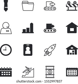 business vector icon set such as: directory, start, environment, crude, folders, vacancy, user, operator, pollution, drop, call, distribution, service, badge, speed, wear, crisis, shipping, computer