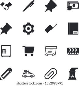 business vector icon set such as: front, conceptual, bulletin, free, automotive, automobile, plane, security, airplane, manufacturing, commerce, handbag, cart, door, environment, creativity, carry