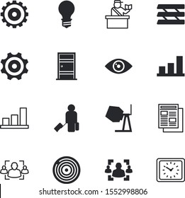 business vector icon set such as: illumination, health, beauty, letter, media, second, tool, door, passport, arrival, silhouette, basket, minute, documents, trip, board, room, stationery, cement