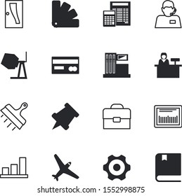 business vector icon set such as: receptionist, number, abstract, automotive, text, website, board, debit, view, car, accommodation, security, mathematics, transmission, barcode, chip, plastic