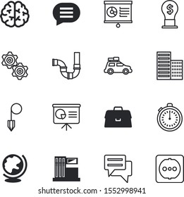 business vector icon set such as: frame, correspondence, globe, engineering, mail, green, motor, email, worker, quick, model, sphere, geography, industrial, suit, lamp, counter, dial, end, messages