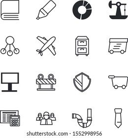 business vector icon set such as: protect, mark, clothing, female, collection, storage, employee, protection, file, ink, catalog, world, folder, order, airliner, street, arrow, felt, trip, 10