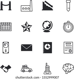 business vector icon set such as: price, clock, exclusive, loss, bookkeeping, vip, number, innovation, receive, credit, template, information, smoke, print, date, event, risk, downturn, urban