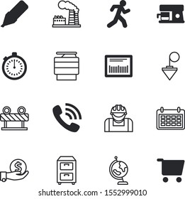 business vector icon set such as: builder, purple, view, site, repairman, caffeine, supermarket, copying, ink, felt, measure, online, champion, university, photocopy, store, call, laser, machines