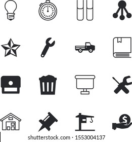 business vector icon set such as: bank, sport, development, plant, deadline, cash, flip, lamp, heavy, currency, install, wealth, measurement, pushpin, holding, leadership, stand, whiteboard