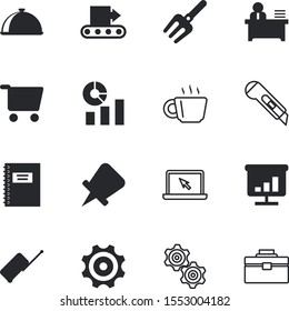 business vector icon set such as: profit, butler, gardening, text, sitting, manipulator, employee, working, trip, basket, cloche, shopping, cooking, baggage, manager, clerk, report, tool, dome, hotel