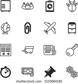 business vector icon set such as: men, cogwheel, supplies, express, engineering, retro, library, email, organize, skeleton, key, tourism, pay, truck, online, database, start, time, coin, stop
