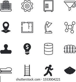 business vector icon set such as: subscription, store, subscribe, laboratory, fitness, road, door, paling, workplace, location, group, stationery, handy, electricity, metallic, portable, electric