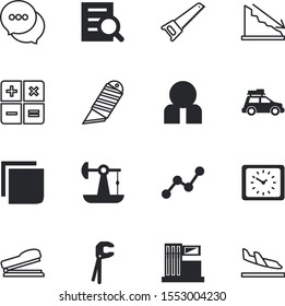 business vector icon set such as: plastic, preferences, motor, vehicle, hammer, perfection, chronometer, arrivals, chat, minute, pipe, magnification, beard, stock, electronic, recession, calculator