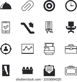 business vector icon set such as: colorl, tray, shape, human, transport, exit, buying, scheme, reminder, attached, ergonomic, machine, accuracy, businesswoman, airport, staircase, confirm, departure