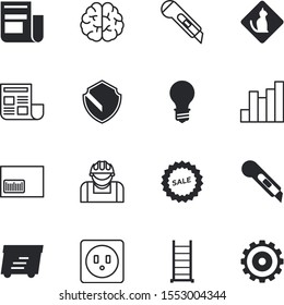 business vector icon set such as: cutter, time, computer, site, second, lamp, promotion, statistic, management, scan, politics, premium, parcel, medicine, agreement, stairway, distribution, order