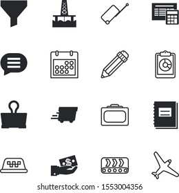 business vector icon set such as: stationery, pump, freighter, adult, cab, red, currency, wing, cartoon, commercial, liquid, airline, urban, drill, spout, worker, deliver, take, upstream, long, well