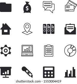 business vector icon set such as: round, engineering, development, commerce, apartment, roof, increase, exam, instrument, retro, crt, notification, device, many, dialog, chat, communicate, colored