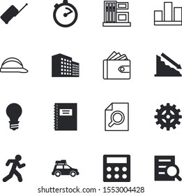 business vector icon set such as: running, cooking, chronometer, carry, athletic, cog, productivity, gasoline, beautiful, statistic, colorl, study, illumination, morning, airplane, calculate, bag