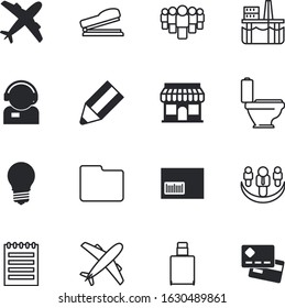 business vector icon set such as: financial, consultant, employees, close, bright, zoom, empty, case, invention, fuel, cartoon, label, payment, note, notebook, call, pad, rig, document, restaurant