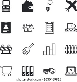 business vector icon set such as: engine, vehicle, bar, logo, university, calendar, model, spring, hand, label, library, encryption, roadblock, department, pile, badge, classic, leather, factory