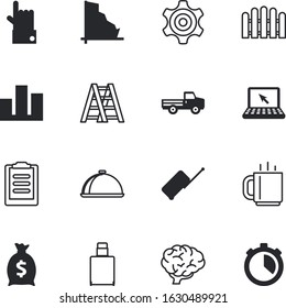 business vector icon set such as: touch, pc, timer, potential, list, pencil, machine, people, choice, price, form, board, crash, system, clip, internet, chef, statistic, finger, lunch, gesture, plank
