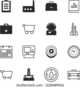 business vector icon set such as: operator, station, sea, pollution, retro, full, temelin, watch, balance, checkmark, order, list, bullseye, desk, choice, competition, date, automated, spiral, shadow