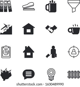 business vector icon set such as: start, accessory, laboratory, development, meeting, talk, water, plastic, crowd, glass, invention, template, leadership, focus, consumer, private, businessman, town