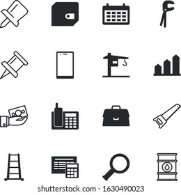 business vector icon set such as: luggage, report, department, energy, tag, pollution, lift, fitness, eye, up, holding, career, chart, loan, spanner, coins, lifting, accessory, ladder, environment