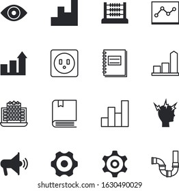 business vector icon set such as: newsletter, pad, plan, city, protest, buildings, coaching, website, notification, head, advertising, megaphone, row, icons, mouthpiece, look, minute, board, bright