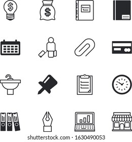 business vector icon set such as: one, textbook, showcase, house, needle, commercial, loudspeaker, public, taking, shout, beautiful, standing, organize, year, clock, cafe, storefront, event, payment