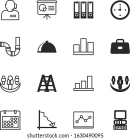 Business Vector Icon Set Such As: Open, Aluminum, Online, Receive, Display, Cloche, Date, Bag, Floppy, Envelope, Baggage, Meeting, Newsletter, Counter, Page, School, Bankrupt, Support, Catering