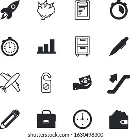 business vector icon set such as: ship, transport, insurance, income, development, pouch, launch, flame, organize, head, person, move, banking, folder, stationery, coin, filling, stairs, open, fire