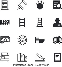 business vector icon set such as: fault, unlock, demographic, failure, website, solution, pick, idea, pile, card, list, machines, beach, downturn, reminder, cartoon, medical, simple, info, education
