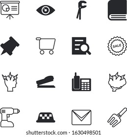 business vector icon set such as: economic, needle, detective, find, post, station, medical, wheel, tag, promotion, radio, vehicle, farm, pictogram, report, books, supplies, taxi, face, infographic