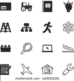 business vector icon set such as: encyclopedia, board, glass, staircase, off, gate, barcode, scan, medicine, key, take, note, electronic, sale, screwdriver, find, mechanism, transmission, body, pc