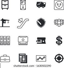 business vector icon set such as: catalog, teacher, company, clinic, tall, service, day, bank, staircase, structure, industrial, box, payment, files, careful, rubber, briefcase, pattern, steel