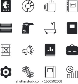 business vector icon set such as: tv, briefcase, sector, fossil, management, literature, eco, clear, tourism, hand, green, suit, pass, part, San Francisco, loudspeaker, drop, handle, drum, bucket
