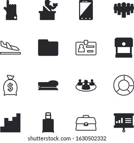 business vector icon set such as: control, guest, one, processes, men, coin, blank, art, verification, results, take, part, name, gesture, increase, round, credit, counter, modern, seal, infographics