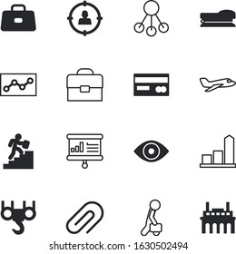 business vector icon set such as: increase, man, internet, colorful, debit, transportation, handy, thin, stationery, fix, attachment, sight, join, magnifying, line, see, grow, crane, woman, isometric