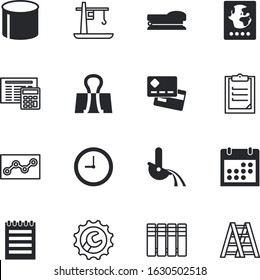 business vector icon set such as: analysis, trolley, passport, pen, stapler, banking, innovation, secret, planning, best, nationality, dial, skeleton, bank, alarm, interval, appointment, exam, rating