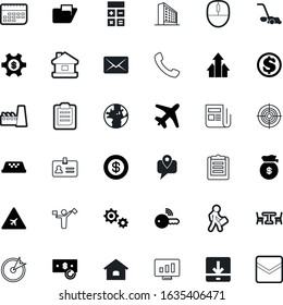 business vector icon set such as: architecture, circle, machinery, loan, desktop, parasol, chair, mechanism, holding, navigation, sphere, text, sack, manager, lifestyle, oil, growth, cafe, card
